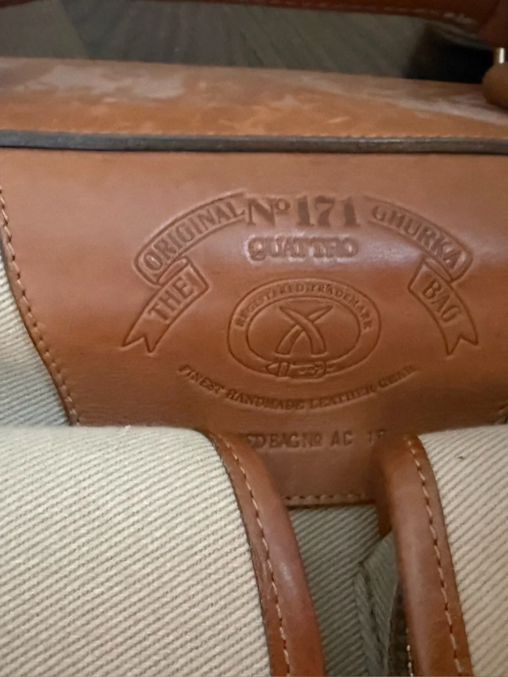 Original Ghurka No. 171 Quattro Leather and Canvas Travel Suit Bag
